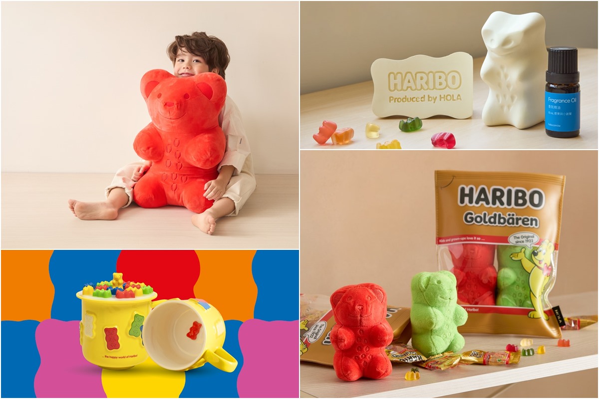 超巨大小熊軟糖抱枕、馬克杯、造型點心盤讓你多巴胺噴發！HOLA x HARIBO今夏最甜「糖果系」聯名來了